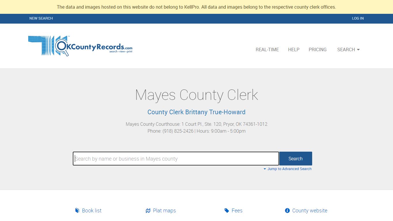 Mayes County | OKCountyRecords.com | County Clerk Public Land Records ...